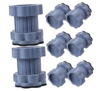 jojofuny 8 Pièces coussin machine à laver d'amortissement du sèche-linge Pieds absorbant les chocs machine à laver patins anti-vibrations pour lave-linge Plastique Ciel bleu