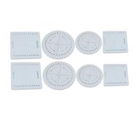jojofuny 8 pièces Disques de Ronds et Carrés pour Bracelets Macramé Planches Corde DIY Outil pour Fabrication de Bijoux et Accessoires