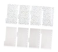 jojofuny 8 Pièces Intercalaires Transparent avec Motif Coeur et Diamant pour Classeur Séparateurs Pratiques avec Étiquettes Index pour Fournitures de Bureau