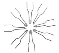 jojofuny 8 Pointes de Pyrogravure en Fil de Fer pour Pyrograveur Bois, Kit de Brûleur à Pointes de Fil, Embouts Résistants pour Pyrogravure sur Bois, Cuir et Papier, 8 Pièces