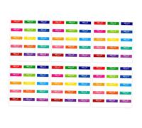 jojofuny 80 Feuilles Étiquettes Prénom Autocollantes Multicolores Couleurs Facile Auto Adhésives pour École Bureau Maison