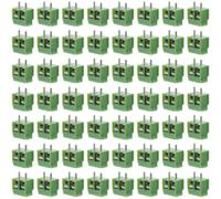 jojofuny 80 Pièces Borniers à Vis 2 Broches 5,08mm pour Circuit Imprimé Pcb, Connecteurs Légers en Cuivre Cpv, Montage Facile pour Modules Lcd et Oscillateurs à Cristal