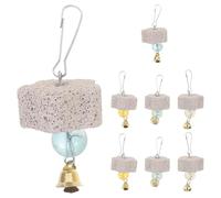 jojofuny 8pièces Jouets à Mâcher pour Chinchillas Et Lapins De Dents Forme De Fleur Pierre à Mâcher Naturelle pour Petits Animaux Bloc Molaire pour Hygiène Bucco-