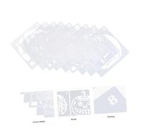 jojofuny 9 Pièces Pochoirs Halloween Plastique Modèles Citrouille Creux pour Dessin Créatif Bricolage Maison Fête Garçon Fille et Projets Scolaires