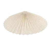 jojofuny Abat-jour de Parapluie Plissé en Tissu Lin Beige 31 Cm pour Lampe E27, Abat-jour pour Lampe de Chevet et Plafonnier, Accessoire D’éclairage Léger et Polyvalent pour Salon