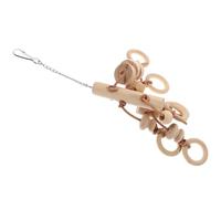 jojofuny Accessoire à Mâcher pour Perroquet Suspendu en Bois Naturel Corde et Anneau pour Cage D’Oiseaux pour Perroquets Domestiques