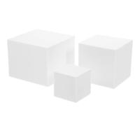 jojofuny Accessoire Photo Cube Mousse Blanc 3 Pièces Tailles Variées 5-10 CM pour Présentation et Photographie Nature Morte