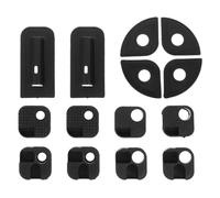 jojofuny Accessoires de Réparation pour Chaise Pliante 3 Ensembles | Plastique Noir, Protection Antidérapante, Formes Rectangle Triangle Cylindre, pour Extérieur et Réunions