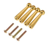 jojofuny Accessoires Métalliques Dorés 4pcs 7/32" pour Garde-Corps Verre, Connecteurs pour Supports de Barres d'Étagères et Mobilier de Cuisine