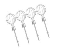 jojofuny Accessoires pour Batteur Électrique 4 Pcs Fouets à Œufs Inox Mini pour Mixeur à Main la Cuisine Pâtisserie Compacte Facile à Nettoyer Réutilisable