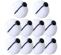 jojofuny Accessoires pour Nez D’Animaux en Peluche au Crochet 10 Pièces en Coton Blanc Fournitures DIY pour Création de Peluches Kit de Nez de Sécurité pour Loisirs Créatifs et Couture