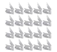 jojofuny Accessoires pour Réfrigérateur 20 Crochets en Acier Inoxydable pour Étagères Congélateur, Clips Robustes pour Étagères Inox et Compartiments Vitrine Réfrigérée