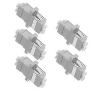 jojofuny Adaptateur Fibre Optique LC Duplex 5 Pièces pour Connecteur De Câble Réseau, Plastique Solide, Gris, Coupleur à Bride, Usage Professionnel en Centres De Données Et Communication Réseau