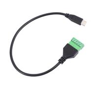 jojofuny Adaptateur Soudure USB à en Vis Broches vers 5 Bornes Type-c Câblage Câble Cuivre, Méthode de sans Extension Noirs pour Ordinateurs et Appareils