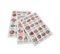 jojofuny Affiche De Recettes De Repas Pour Diabétiques 3 Pièces Tableau De D'Aliments Pour Régime Faible En Gras De Courses Pour Régime Diabétique Tableau De Repas Pour