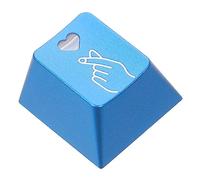 jojofuny Aluminium Alloy Keycap De Forme De Cœur pour Clavier Mécanique Clavier Gamer Personnalisable Couverture Éclairante Aluminium Anodisé Compatible avec RGB