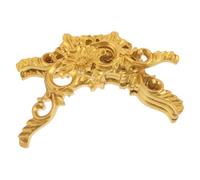 jojofuny Applique d'angle baroque, coins de moulures de plafond, lot de 4, plastique dur or, 33x14x2 cm, léger, résistant à l'humidité et à la décoloration, style européen pour lustres et