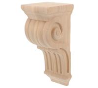 jojofuny Applique en Bois Sculpté Corbeau d'Angle 17X8X8Cm Colonne Romaine pour Décoration Murale Intérieur Salon et Salle à Manger