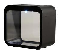 jojofuny Aquarium LED Cube Transparent pour Poissons Betta Éclairage, Petit Réservoir en Plastique pour Bureau et Décoration de Poisson Rouge