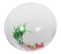 jojofuny Aquarium Mural Rond en Acrylique de 19,5 Cm, Facile à Installer, Décoration Murale Créative pour Plantes et Poissons, Ornement Maison