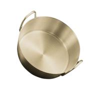 jojofuny Assiette Sauce Trempette Acier Inoxydable Double Poignées Plat Condiments Coréen Polyvalent pour Cuisine et Service des Apéritifs Réutilisable