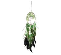 jojofuny Attrape-rêves Bohème Chic en Plume Vert Décoration Suspendue Charme Unique et Original pour Chambre à Coucher et Espace de Vie