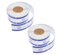 jojofuny Autocollants Drapeau d'Israël 1000 Pcs en Rouleaux X2 Étiquettes Adhésives pour Scrapbooking Agenda Bouteille d'Eau Valise et Décoration de Fête Israélienne