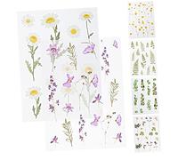 jojofuny Autocollants Floraux Auto Adhésifs Pet de Stickers Décoratifs pour Scrapbooking Journal Intime Artisanat Diy Fleurs et Plantes Variées