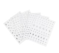 jojofuny Autocollants pour Ongles Étoiles Argentées 5 Feuilles de Stickers Pailletés Autocollants Décoration Manucure Noël et Nail Art Féminin Facile à Appliquer