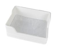 jojofuny Bac à Litière pour Lapin avec Design Ergonomique Entrée Basse pour Accès Facile Deux Parties pour Nettoyage Simple Adapté aux Cages de Transport