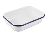 jojofuny Bac de Rangement Multifonctionnel en Émail Plaque de Cuisson Alimentaire 15X22 CM pour Cuisson, Conservation et Usage Cuisine Domestique et Professionnelle