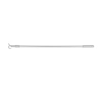 jojofuny Baguette de Commande Télescopique en Alliage D'aluminium Argenté 45,2cm, Tige de Tirage Réglable Robuste et Facile à Installer pour Stores et Rideaux de Salon