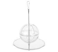 jojofuny Balle Interactive Perforée Mangeoire pour Oiseaux de Compagnie Suspendue Jouet de Recherche de Nourriture Solide pour Perroquets Petits et Moyens Adapté Cage Volière