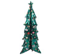 jojofuny Ballon gonflable géant en aluminium pour sapin de Noël : ballon gonflable géant sur pied - Décoration de fête de fin d'année - Sapin de Noël pour fêtes en intérieur