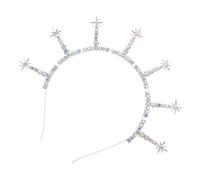 jojofuny Bandeau Étoile à Six Branches en Alliage Métallique Strass Scintillants, Léger et Ergonomique, Couronne Bohème pour Mariages, Concours de Beauté et Fêtes, Accessoire Cheveux