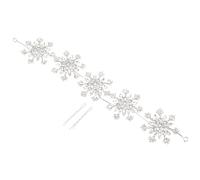 jojofuny Bandeau pour Filles Décoré de Strass à Motif Flocon de Neige, Léger et Solide, Accessoire Cheveux pour Anniversaire, Mariage et Fêtes, Couleur Blanche Éclatante, Taille Unique