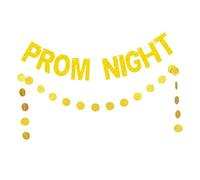 jojofuny Bannière de Mariage Pailletée Dorée 2 Pièces Décor Suspendu pour Fiançailles et Fête de Mariage Décoration Intérieure et Extérieure Banderole à Pois et Texte Prom Night Légère