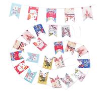 jojofuny Bannière Suspendue Japonaise Chat Décoration de Restaurant Guirlande de Fanions Bannière Décorative pour Izakaya Maison Magasin 21X14Cm Polyester