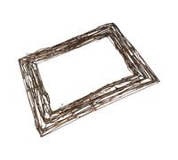 jojofuny Base de Brindilles de Rotin Carrée pour Couronne Artisanale Décoration Murale Intérieure et Extérieure Ornements Naturels en Branche de Vigne Tressée pour DIY et Fête 1 Pièce
