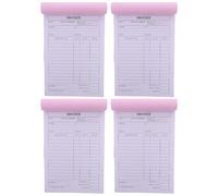 jojofuny Bloc de Factures sans Carbone 2 Parties Papier 4pcs pour Petite Boutique avec Résolution des Litiges et Suivi Détaillé des Commandes