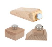 jojofuny Bloc de Ponçage Manuel en Bois 3pcs, Outil Solide pour Ponçage Facile Retrait Rapide du Papier Abrasif, pour Atelier de Maroquinerie
