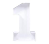 jojofuny Boîte à Ballons Chiffre 1 pour Premier Anniversaire Cadre Numérique Décoratif en Carton à Remplir Décoration Shower Accessoire Fête Bébé Format Portable et Sûr