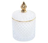 jojofuny Boîte à Bijoux en Verre Décorative, Bonbonnière Élégante | Rangement et Présentation de Table, Style Simple et Raffiné, pour Coton-tiges, Dessert, Réception