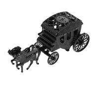 jojofuny Boîte à Bonbons Royale de Carrosse Noir, Plastique Solide, Grosse Capacité, Coffret Présent Mariage et Anniversaire, Décoration Festive Élégante pour Centre de Table