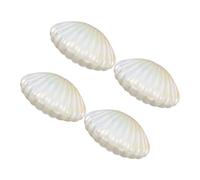 jojofuny Boîte à Bonbons Sirène Nacrée Petit Format, Lot de 4 Boîtes de Coquillage pour Présents Mariage Plage, Rangement Bijoux Décoratif pour Fête Thème des Sirènes
