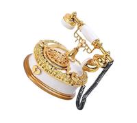 jojofuny Boîte à Musique Décorative Rétro Téléphone Blanc, Coffret de Rangement Polyvalent pour Bureau, Accessoire de Bureau Vintage, Décoration Intérieure Originale, 1 Pièce