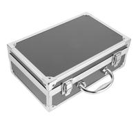 jojofuny Boîte à Outils Mini en Alliage D'aluminium 25,5 X 16,5 X 9,5 Cm Mousse, Boîte de Rangement Portable Noire, Coffre Multifonction pour Accessoires, Organisateur D'outils Robuste