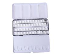 jojofuny Boîte à Pigments Vide en Métal Noir Grand Format, 48 Compartiments 1,6 Ml pour Aquarelle, Palette D'aquarelle Vide Portable, Coffret Peinture pour Artistes, Peinture en Extérieur