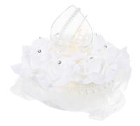 jojofuny Boîte Bague Fiançailles Cœur Décorative Coffret Bijoux Mariage Personnalisée Porte-alliances Léger et Portable pour Cérémonie Organisateur Anneaux Polyvalent pour Mariage et