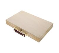 jojofuny Boîte de Peinture Bois Portable avec Poignée Synthétique Mallette de Dessin Multifonctionnelle Légère pour Artistes et Étudiants Rangement Pratique pour Pinceaux et Fournitures